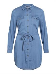 VIBISTA L/S SHIRT DRESS medium blue denim