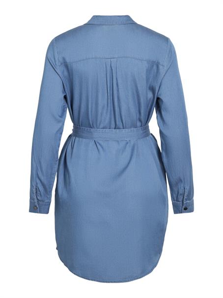 VIBISTA L/S SHIRT DRESS medium blue denim