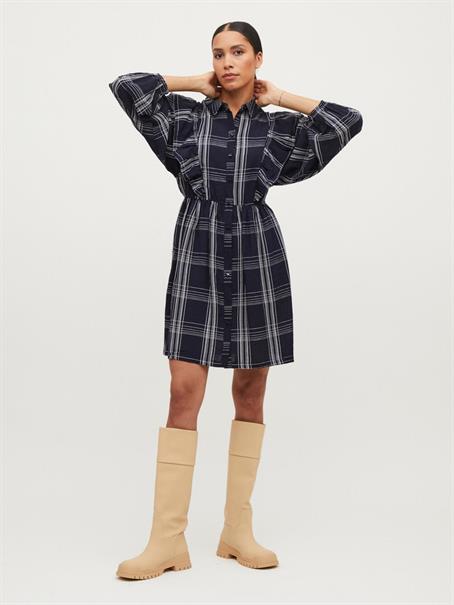 VIBOBBY L/S FLOUNCE DRESS /RX navy blazer