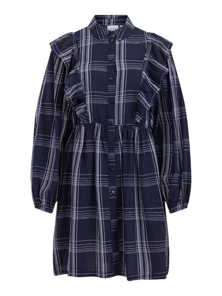 VIBOBBY L/S FLOUNCE DRESS /RX navy blazer