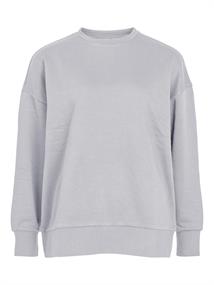 VIBORY O-NECK L/S TOP/PB light grey melange