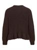 VIBOWS L/S FLOUNCE KNIT PULLOVER coffee bean