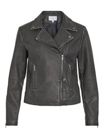 VICARA WASHED COATED JACKET black