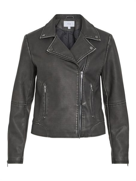 VICARA WASHED COATED JACKET black