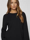 VICASSIE O-NECK L/S KNIT TOP - NOOS black beauty