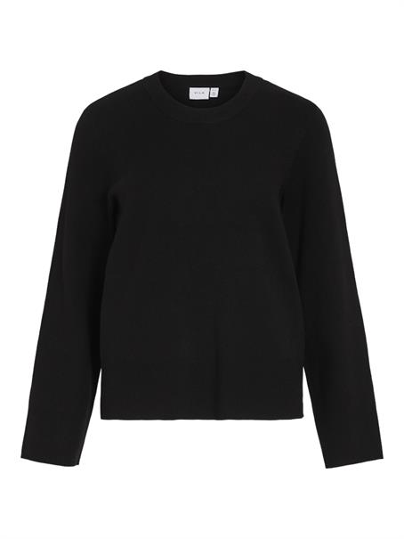 VICASSIE O-NECK L/S KNIT TOP - NOOS black beauty