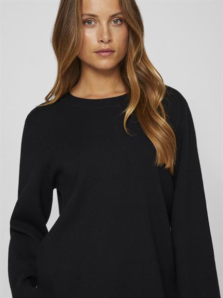 VICASSIE O-NECK L/S KNIT TOP - NOOS black beauty