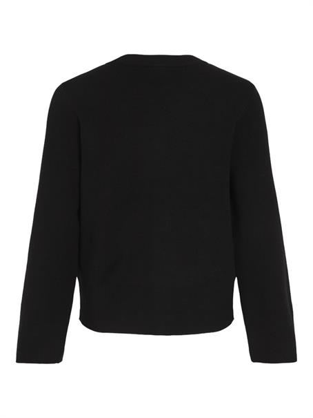 VICASSIE O-NECK L/S KNIT TOP - NOOS black beauty