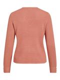 VICHASSA V-NECK L/S BUTTON KNIT TOP/L desert sand