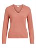VICHASSA V-NECK L/S BUTTON KNIT TOP/L desert sand