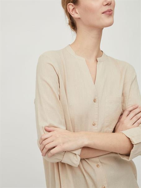 VICHELLIE L/S V-NECK TUNIC cement