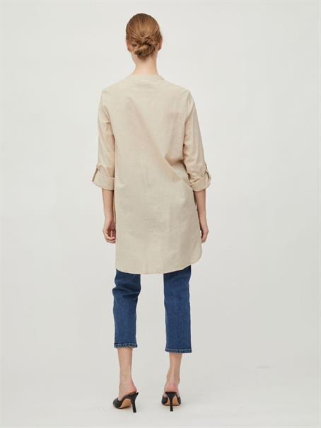 VICHELLIE L/S V-NECK TUNIC cement