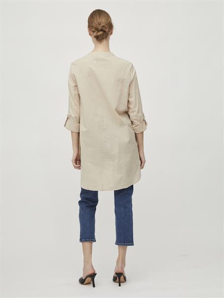 VICHELLIE L/S V-NECK TUNIC cement