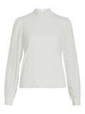 VICIKI L/S HIGH NECK LACE TOP/TB cloud dancer