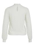 VICIKI L/S HIGH NECK LACE TOP/TB cloud dancer