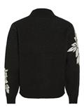 VICILIA HIGH NECK L/S JAQUARD TOP - NOOS black