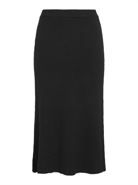VICOMFY A-LINE KNIT SKIRT- NOOS black
