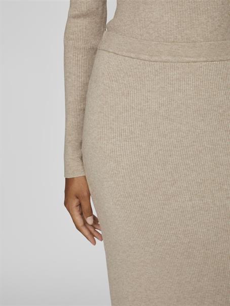 VICOMFY A-LINE KNIT SKIRT- NOOS natural melange