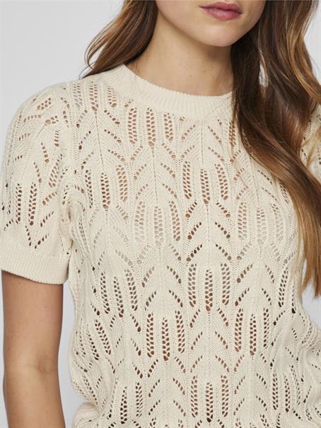 VICOTTI S/S O-NECK KNIT TOP - NOOS birch