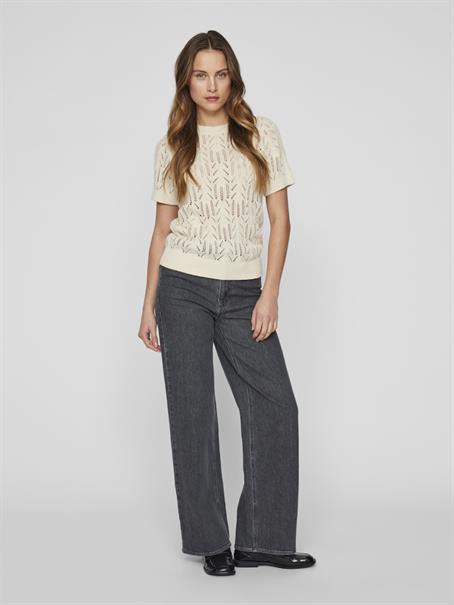 VICOTTI S/S O-NECK KNIT TOP - NOOS birch