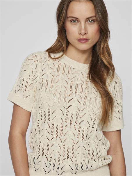 VICOTTI S/S O-NECK KNIT TOP - NOOS birch