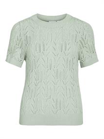 VICOTTI S/S O-NECK KNIT TOP - NOOS silt green