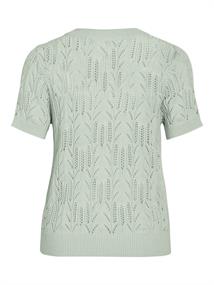 VICOTTI S/S O-NECK KNIT TOP - NOOS silt green