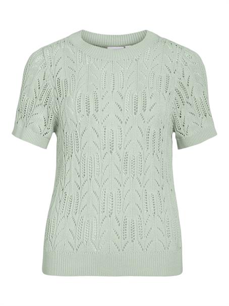 VICOTTI S/S O-NECK KNIT TOP - NOOS silt green