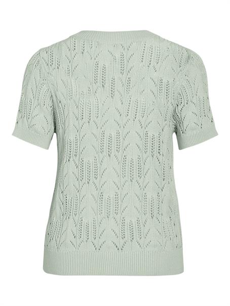 VICOTTI S/S O-NECK KNIT TOP - NOOS silt green
