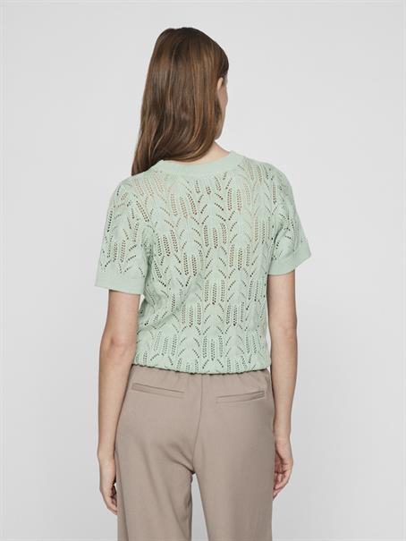 VICOTTI S/S O-NECK KNIT TOP - NOOS silt green