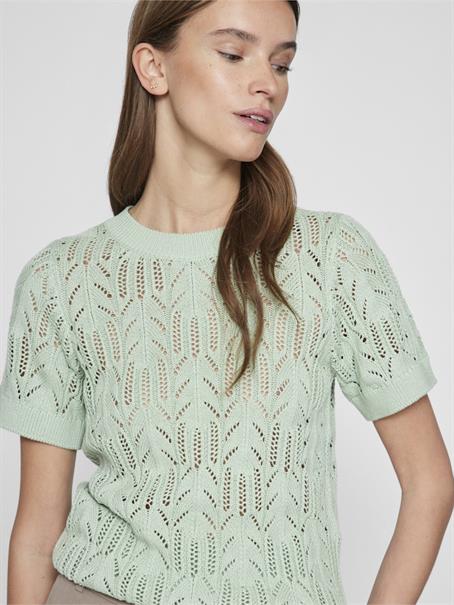 VICOTTI S/S O-NECK KNIT TOP - NOOS silt green