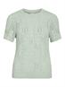 VICOTTI S/S O-NECK KNIT TOP - NOOS silt green