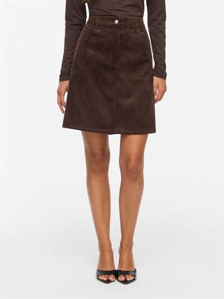 VICOURDIE HW A-LINE SKIRT/LC/1 coffee bean