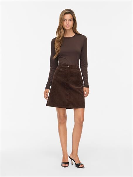 VICOURDIE HW A-LINE SKIRT/LC coffee bean