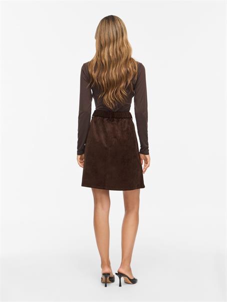 VICOURDIE HW A-LINE SKIRT/LC coffee bean