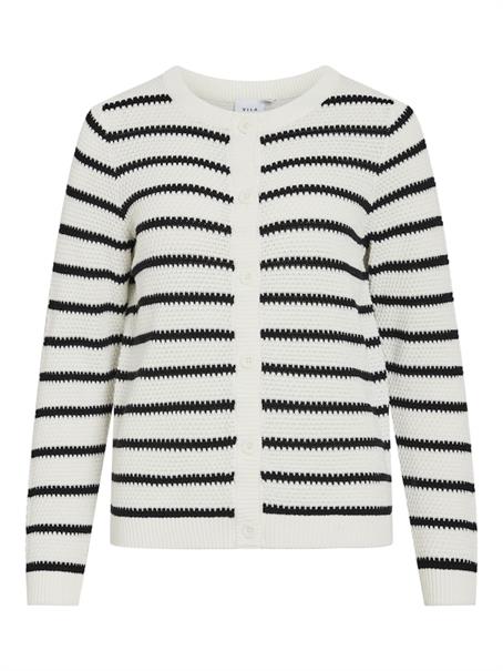 VIDALO O-NECK L/S KNIT CARDIGAN - NOOS white alyssum