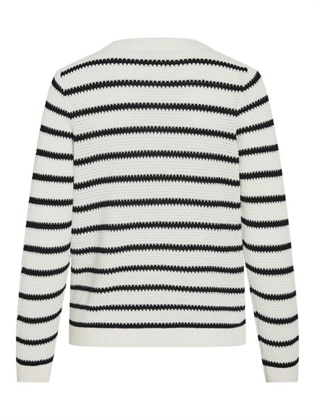 VIDALO O-NECK L/S KNIT CARDIGAN - NOOS white alyssum