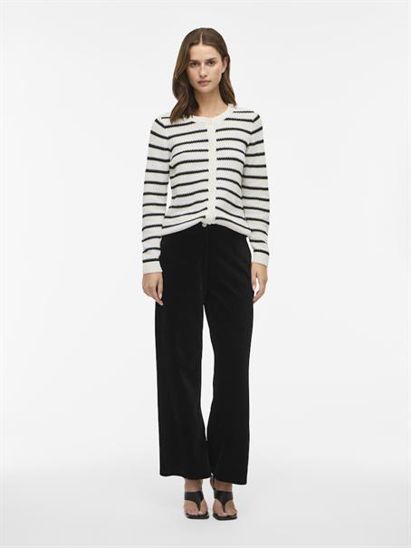 VIDALO O-NECK L/S KNIT CARDIGAN - NOOS white alyssum