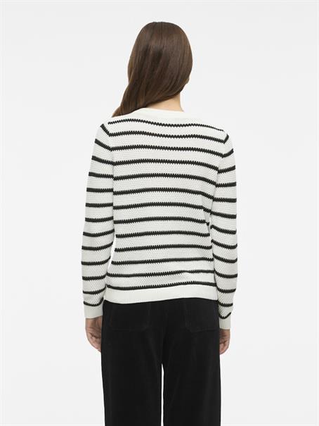 VIDALO O-NECK L/S KNIT CARDIGAN - NOOS white alyssum