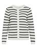 VIDALO O-NECK L/S KNIT CARDIGAN - NOOS white alyssum