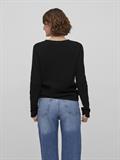 VIDALO O-NECK L/S KNIT TOP- NOOS black