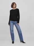 VIDALO O-NECK L/S KNIT TOP- NOOS black