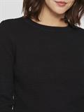 VIDALO O-NECK L/S KNIT TOP- NOOS black