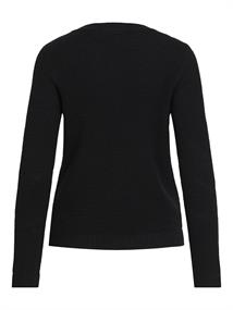 VIDALO O-NECK L/S KNIT TOP- NOOS black