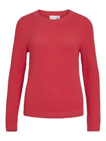 VIDALO O-NECK L/S KNIT TOP- NOOS hibiscus