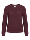 VIDALO O-NECK L/S KNIT TOP- NOOS port royale