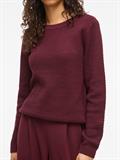 VIDALO O-NECK L/S KNIT TOP- NOOS port royale