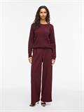 VIDALO O-NECK L/S KNIT TOP- NOOS port royale