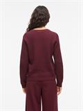 VIDALO O-NECK L/S KNIT TOP- NOOS port royale