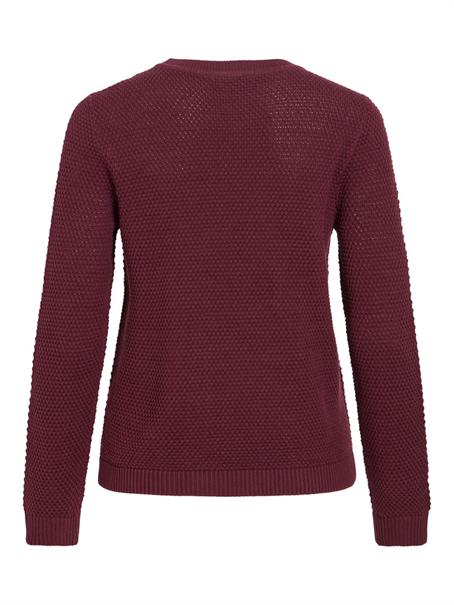 VIDALO O-NECK L/S KNIT TOP- NOOS port royale